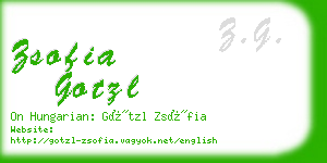 zsofia gotzl business card